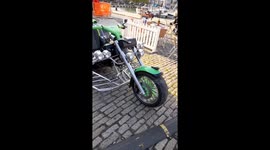 Green power bike in Plymouth