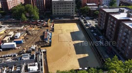 US: Water main break floods Bronx construction site