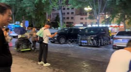 Sudden hailstorm catches people off guard in Beijing, China