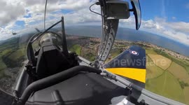 UK: Cockpit GoPro Footage Reveals Thrilling View From Texan T1 During Kings Birthday Flypast