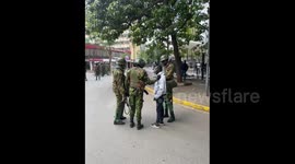 Kenya: Police detain a young protester for being in the Nairobi's CBD