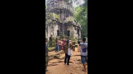 Cambodian tourists sing patriot songs at temple in disputed territory amid Thai border clashes