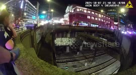 US: Seattle Officer Pulls Critically Injured Man From Train Tracks With Seconds To Spare