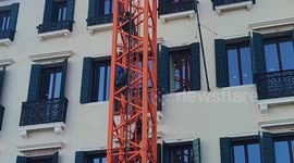 Italy: Protesters Scale Crane In Venice To Confront Bezos Wedding With Giant Banner