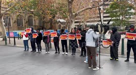 Global Performance Art Protest Against CCP Oppression - Everything Is Fine, Sydney, Australia