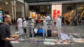 Vegan protesters, Sydney, Australia