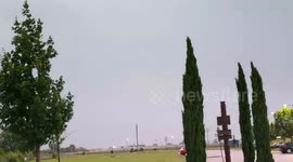 Very close lightning strike