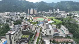China: Volunteers help distribute relief supplies in flood-hit county of China