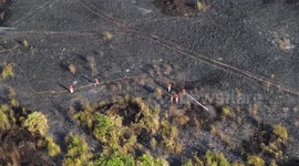 Firefighters tackle grass fire in Rainham on UK's hottest day of the year