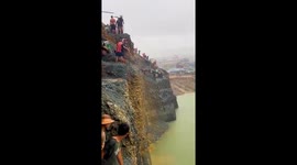 Miner rescued after falling 50ft down cliff while collecting stones