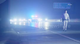 US, Los Angeles: Pomona Possible Hit-and-Run Fatal Shuts Down Westbound 10 Freeway