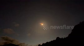Meteor-Like Streak Captured Over Loch Long, Scotland