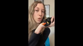 A video of my mynah bird, Argyle, laying flat like a pancake and showing off her vocal talents!