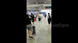 Record-breaking rain brings Chinese city's transport infrastructure to a standstill