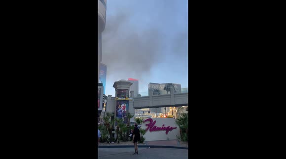 Fire breaks out at Cromwell Las Vegas - Buy, Sell or Upload Video