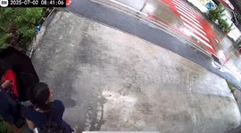 Clinic staff shocked to see couples showering with hose outside their office