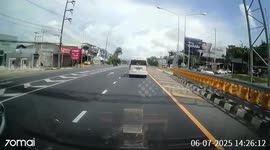 Family of seven seen crammed onto motorcycle in Thailand