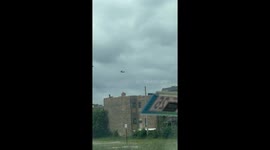 I caught the military flying through the SOUTH SIDE of Chicago