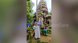 Cambodian tourist sparks clash at ancient Khmer temple on disputed Thai border after posing with national flag