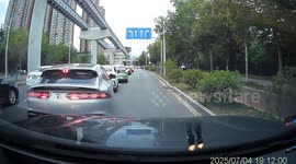 A small car performs a 