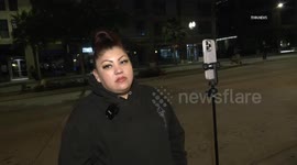 US, Los Angeles: Pasadena Courtyard Marriott ICE Protest With Sound On Tape