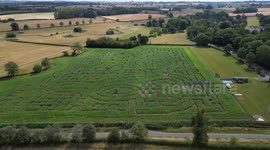 Giant maze celebrates 200 years of modern railway with steam train design