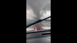 Massive Tornado Crosses Interstate