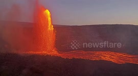 US: Lava Fountains Soar 1000 Feet As Kilauea Eruption Intensifies And Tephra Falls On Highway