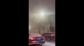 The heavy snow in Yantai