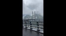 Misty Guozigou Bridge