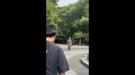 The Moment of Skateboarding Mishap