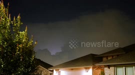 US: Massive Storm Clouds and Lightning Over Norman, Oklahoma