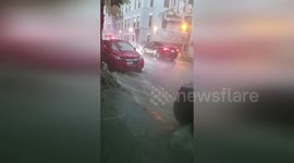 US: Floodwaters Rush Through Adams Morgan Streets After Torrential Rainfall