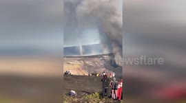 Tornado And Lava Fountain Erupt Together In Spectacular Kīlauea Display