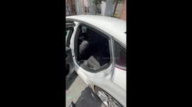 'My ex smashed my car up after putting AirTag on it' claims NYC woman