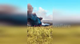 US: Helicopters Battle Explosive Himalaya Road Fire As Black Smoke Engulfs Sky