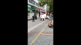 Man Does Somersault on Street