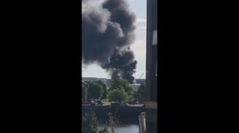 Large Fire Erupts Near Rochester Train Station