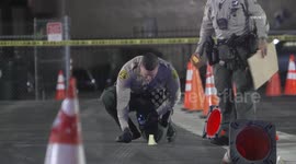 US, Los Angeles: Santa Clarita Shooting Investigation At Restaurant With AERIALS Part 2