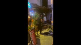 Intolerable couple sparks altercation in public and poses threat to bystanders