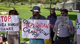 Israel: Israeli activists hold protest outside US Embassy in Jerusalem