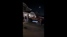 Late-night confrontation escalates outside a home in Menifee, California, USA