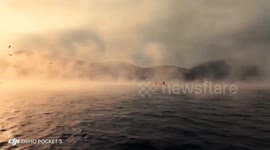 Morning Fog Over Lugu Lake