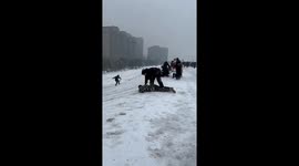 Unusual Skiing Posture