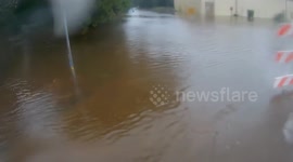 This is what it's like driving through Louisiana floodwater
