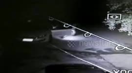 Car slips into lake because driver forgot to pull the handbrake