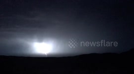 Stunning lighting strikes over Hurricane, USA
