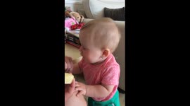 Hilarious baby tries lemon for the first time!!! Funny baby!!!