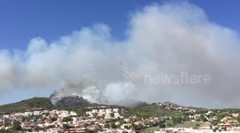 Fire in Calafell Tarragona. 22.08.2016