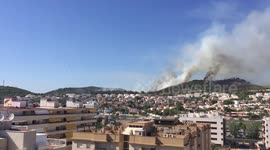 Fire in Calafell Tarragona. 22.08.2016